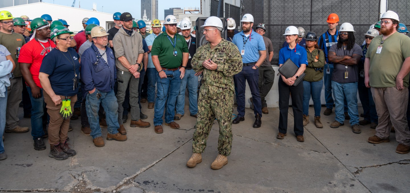 Austal USA Welcomes Rear Admiral Jonathan Rucker | Austal USA