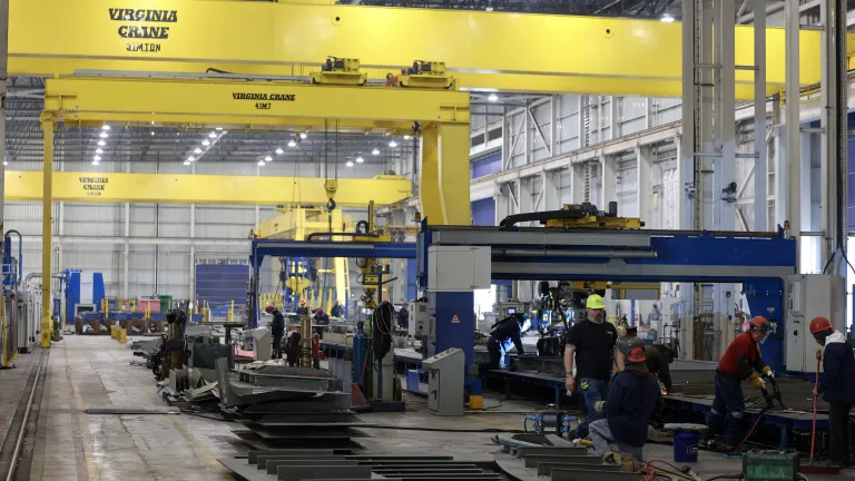 Austal USA automated steel panel line in Mobile, AL