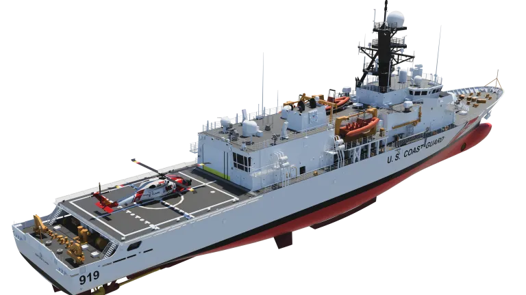USCG Heritage-class Offshore Patrol Cutter (OPC) stern rendering