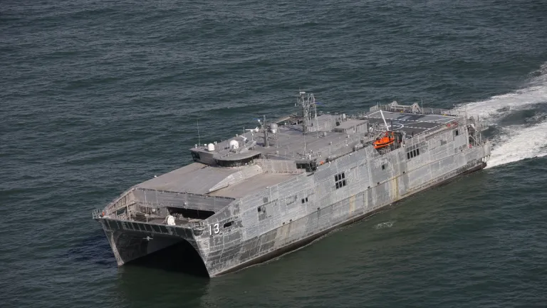 USNS Apalachicola (EPF 13) - Navy's largest ship with autonomous capability -  on sea trials