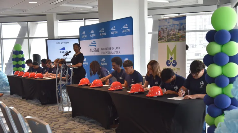 Students sign agreement to train in Austal USA Apprenticeship Program